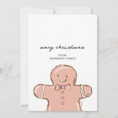 Moderne Kruidkoekmannetje Prettig Kerstfeest Feestdagenkaart (Voorkant)