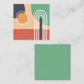Moderne kunst abstracte regenboog en zon informatiekaartje (Voorkant / Achterkant)