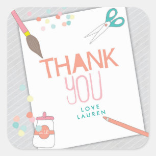 Moderne kunst & ambacht Party Sticker