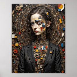 Moderne kunst Avant Garde stijl vrouw abstract Poster