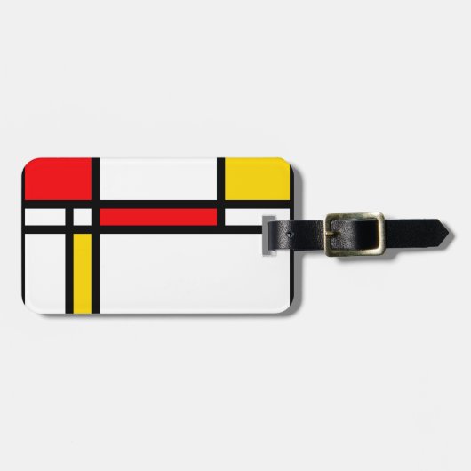 Moderne kunst bagagelabel (Voorkant horizontaal)