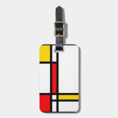 Moderne kunst bagagelabel (Voorkant verticaal)