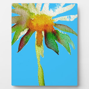 Moderne kunst bloem Daisy Blue Fotoplaat