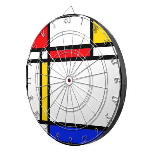 Moderne kunst dartbord (Voorkant Rechts)