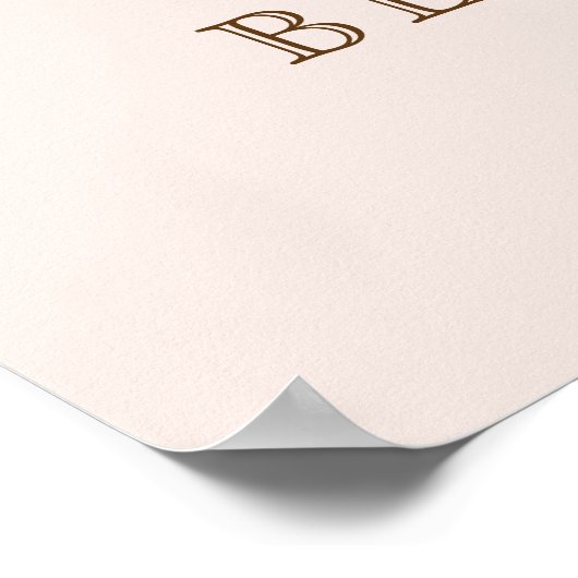 Moderne kunst deco Blush roze roze roodbruine brui Poster (Hoek)