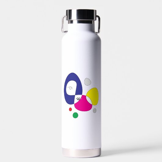 Moderne kunst gezicht waterfles (Voorkant)