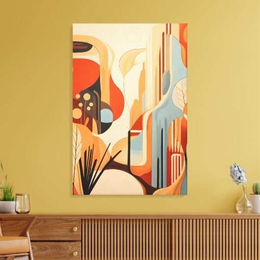 Moderne kunst herdefiniëren door abstractie canvas afdruk (Insitu (Woonkamer))