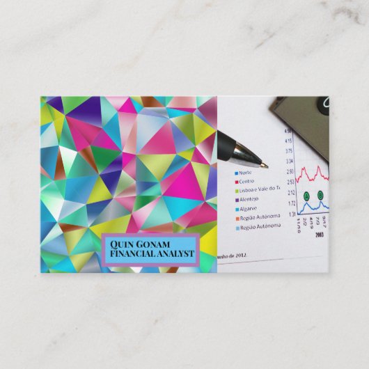 Moderne kunst kleurrijke Abstracte achtergrond Visitekaartje (Voorkant)