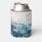 Moderne kunst: kleurrijke Abstracte penseelstreken Blikjeskoeler (Blikje Achterkant)