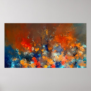 Moderne kunst. Kleurrijke hedendaagse kunst. Kleur Poster