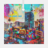 Moderne Kunst Las Vegas Glas Ornament (Voorkant)