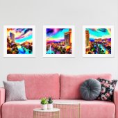 Moderne Kunst Las Vegas Muurkunst Sets (Woonkamer)