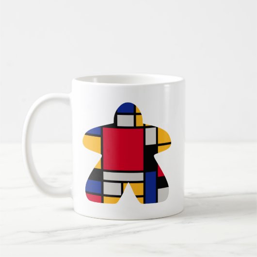 Moderne Kunst Meeple Mok (Links)