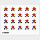 Moderne Kunst Meeple Stickers (Vel)