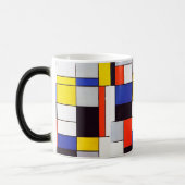 Moderne kunst Mok - Piet Mondriaan's Retro Harmony (Links)