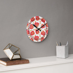 Moderne Kunst Rozen Ronde Klok