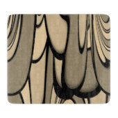 Moderne Kunst Smelten Bruin Hues Glas Snijplank (Voorkant)