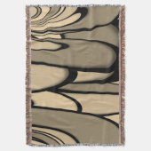 Moderne kunst smeltende bruine tinten deken (Voorkant Verticaal)