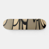 Moderne kunst smeltende bruine tinten skateboard (Horizontaal)