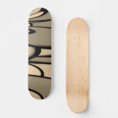 Moderne kunst smeltende bruine tinten skateboard (Voorkant)