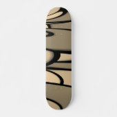 Moderne kunst smeltende bruine tinten skateboard (Voorkant)