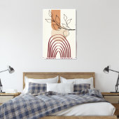 Moderne kunst uit de middelbare eeuw, grote afwerk canvas afdruk (Insitu (Slaapkamer))