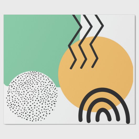 Moderne kunst uit de middeleeuwen cadeaupapier (Vlak)