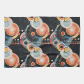 Moderne kunst uit de middeleeuwen theedoek (Horizontaal)