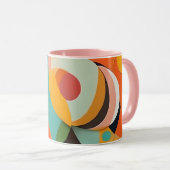 Moderne kunst uit het midden van de eeuw, diverse mok (Voorkant rechts)