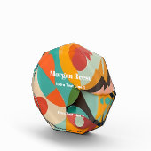 Moderne kunst uit het midden van de eeuw, naam & 2 fotoblokken (Rechts)