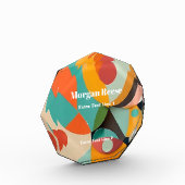 Moderne kunst uit het midden van de eeuw, naam & 2 fotoblokken (Links)