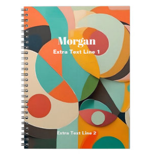 Moderne kunst uit het midden van de eeuw, naam & 2 notitieboek