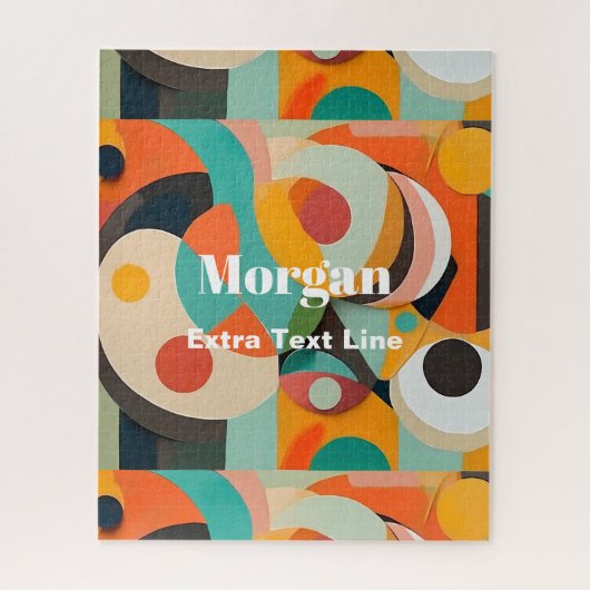 Moderne kunst uit het midden van de eeuw, naam & t legpuzzel (Verticaal)