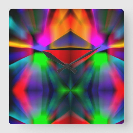 Moderne kunst vierkante klok (Voorkant)