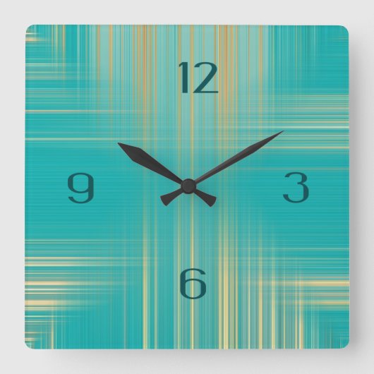 Moderne kunst vierkante klok (Voorkant)