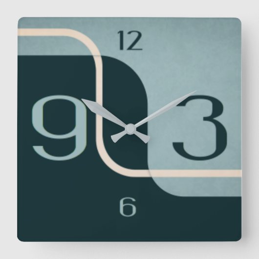 Moderne kunst vierkante klok (Voorkant)