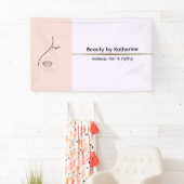 Moderne Kunst Vrouw Schoonheid Gezicht Logo Make-u Spandoek (Insitu)