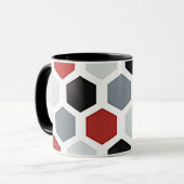 Moderne kunst zeshoek patroon mok (Voorkant links)