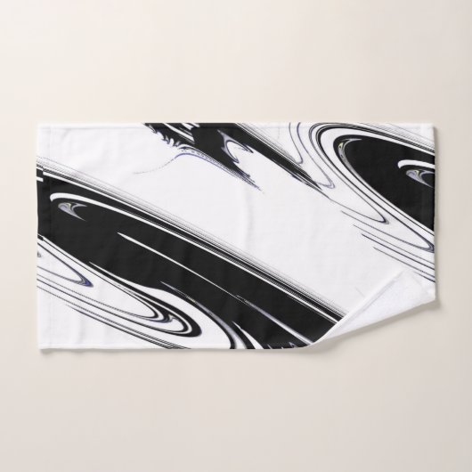 Moderne kunst zwart-wit handdoek (Handdoek)
