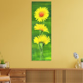 Moderne kunstbloemen canvas afdruk (Insitu (Woonkamer))