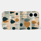 Moderne kunstbomen in aardetinten Case-Mate iPhone case (Achterkant (horizontaal))
