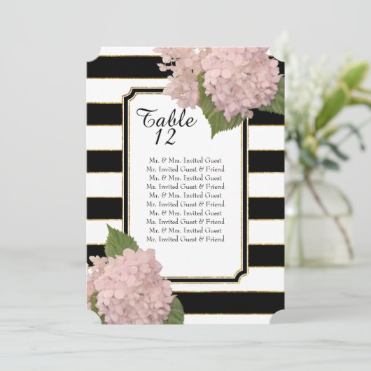 Moderne kunstdecoopstijl Hydrangea-lijst Kaart (Staand voorkant)