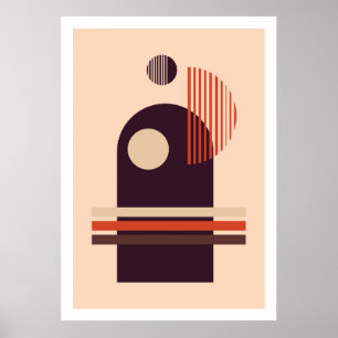 Moderne kunstgeometrische formaten samenstelling 1 poster