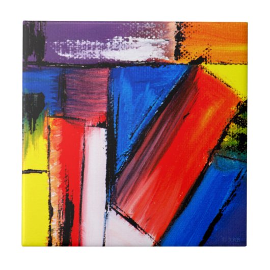 Moderne kunstkeramische Tegel Tegeltje (Voorkant)