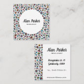 Moderne kunstogen iridoloog oogarts vierkante visitekaartje (Voorkant / Achterkant)