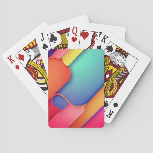 Moderne kunstontwerpmappen voor kleuren pokerkaarten (Achterkant)