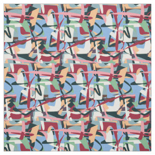 Moderne kunstschilderStreaks DeKooning-stijl Stof