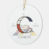 Moderne kunststijlmonogram. С Keramisch Ornament (Links)