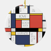 Moderne kunststijlmonogram. С Keramisch Ornament (Achterkant)