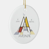 Moderne kunststijlmonogram. Brief A Keramisch Ornament (Rechts)